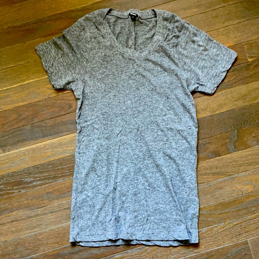 New Monrow Tee in Marl Gray